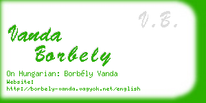 vanda borbely business card